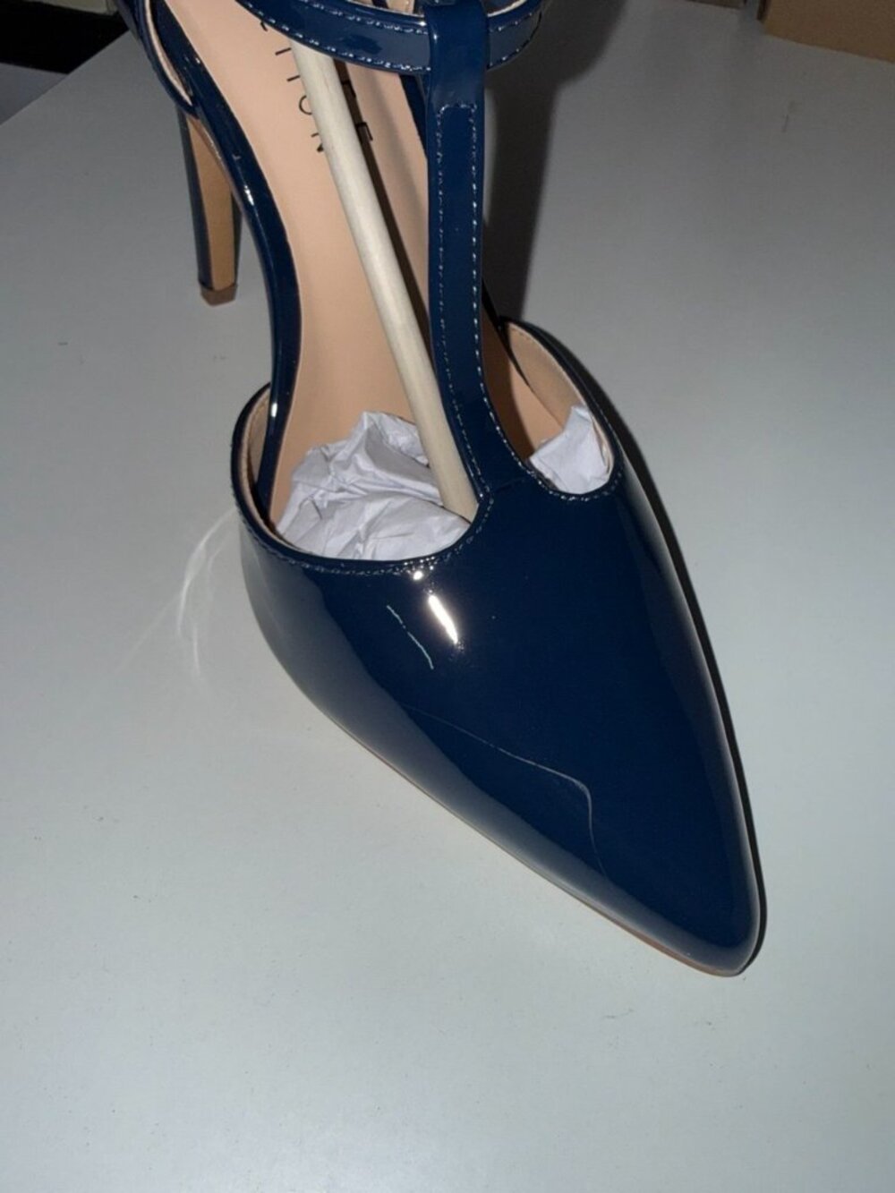 Journee Collection Womens Tru Pointed Toe High Stiletto Pumps Navy US8 NWB - Picture 9 of 9
